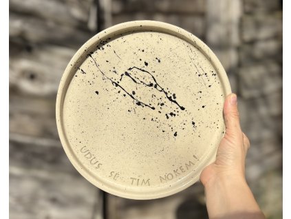 Talíř - Udus se tím nokem! - Ø24cm černý