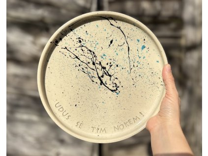 Talíř - Udus se tím nokem! - Ø24cm modrý