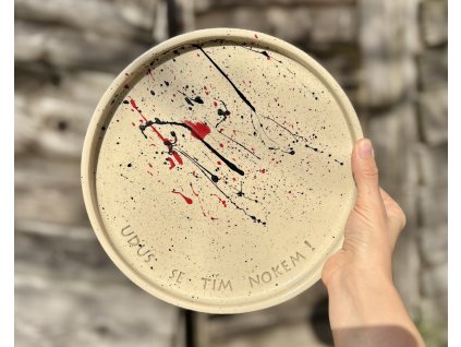 Talíř - Udus se tím nokem! - Ø24cm červený