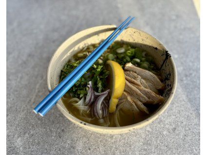 Pho miska, černo-modré cákance, 800ml