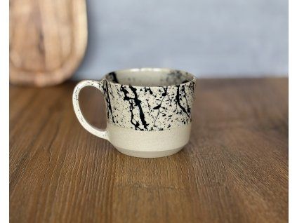 Hrnek cákaný černý - 260-290ml