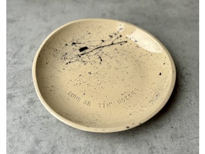 Talíř polohluboký - Udus se tím nokem - Ø25cm černý
