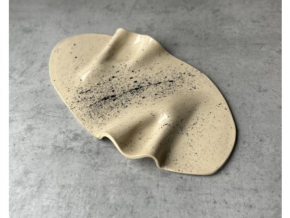 Malý servírovací talíř - 32x17cm - černý