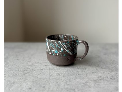 Hrnek - Srdíčko 120-140ml modrý