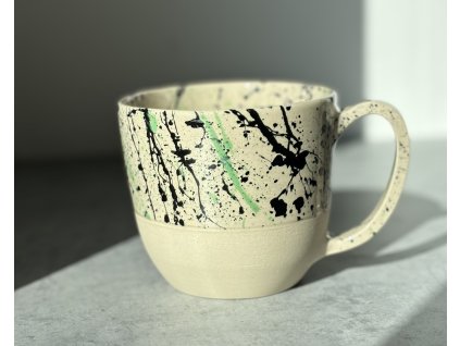 Hrnek - 450-500ml zeleno černý