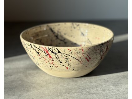 Miska - 1000ml červeno černá