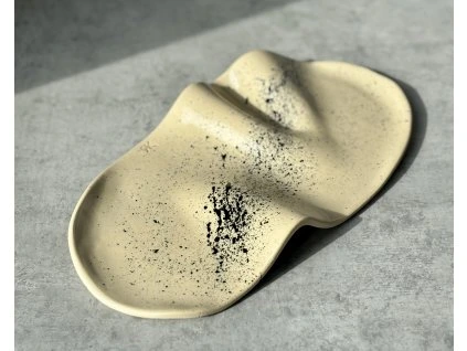 Malý servírovací talíř - 28x16cm - černý