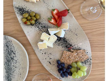 Servírovací talíř - 39x18cm - černý