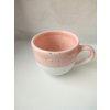 Růžový porcelánový cup 180 ml s uchem
