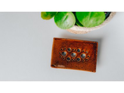 Mýdlenka obdélník hnědá