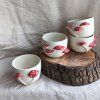 Houbový espresso cup Kvarteto 70ml (karmín)