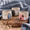 Cozy Cat Illustrated Ceramic Cups