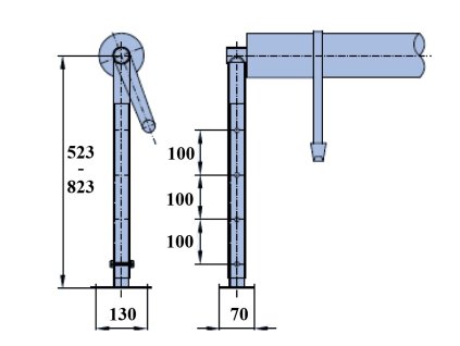 Stojany navíjecího zařízení - výškově stavitelné 52-83cm