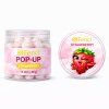 White strawberry Pop Up 14mm – high visibility floating bait with spray