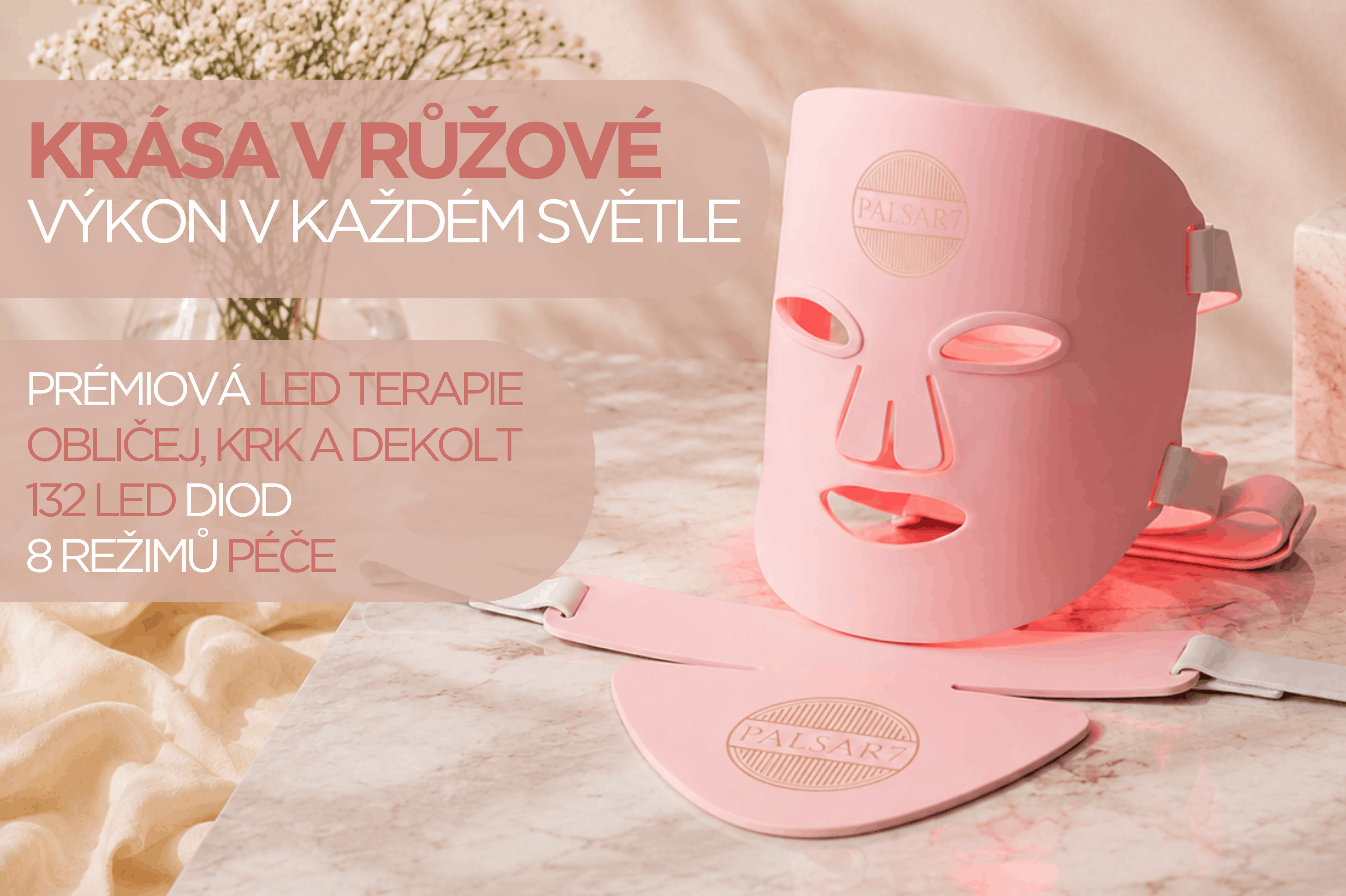 Růžová maska