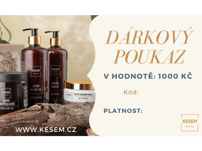 Dárkový poukaz 1000 Kč