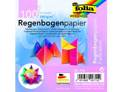 Origami papír duhový 100g/m2 100 listů - výběr velikosti