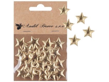 Hvězdičky látkové o 2 cm, 30 ks v sáčku - výběr barvy