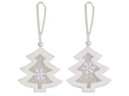 Stromek bílý 2 ks v sáčku, 7 cm