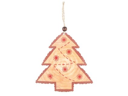 Stromek dřevěný na zavěšení 12 cm