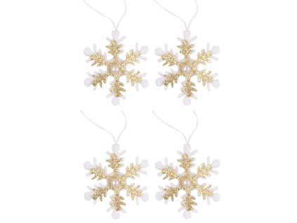 Vločka 4 ks v sáčku, 6 cm - výběr barvy