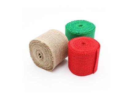 dekoracni stuha juta sirka 60 mm mix 3 barev cena za 1 ks