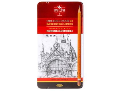 Koh-I-Noor Sada uměleckých grafitových tužek 1502 8B-2H - 12 ks