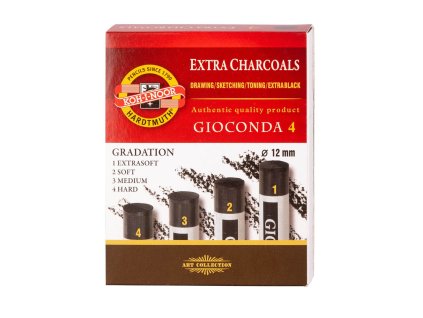 Koh-I-Noor Sada umělých uhlů 8694, 12x75 mm, 4 tvrdosti