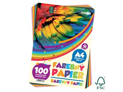 barevny papir a4 80g 100 listu 10 barev