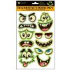 Samolepky obličeje svíticí ve tmě 19 x 30 cm
