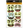 Samolepky obličeje svíticí ve tmě 19 x 30 cm