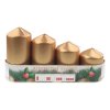 Adventní svíčky válcové lakované, postupka 50–105 × 60 mm, sada 4 ks - výběr barvy