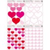 Samolepky na okna Srdídčka, 42x30 cm
