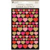 Samolepky Srdce, 14x25 cm, 2 listy