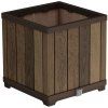 deco square planter walnut
