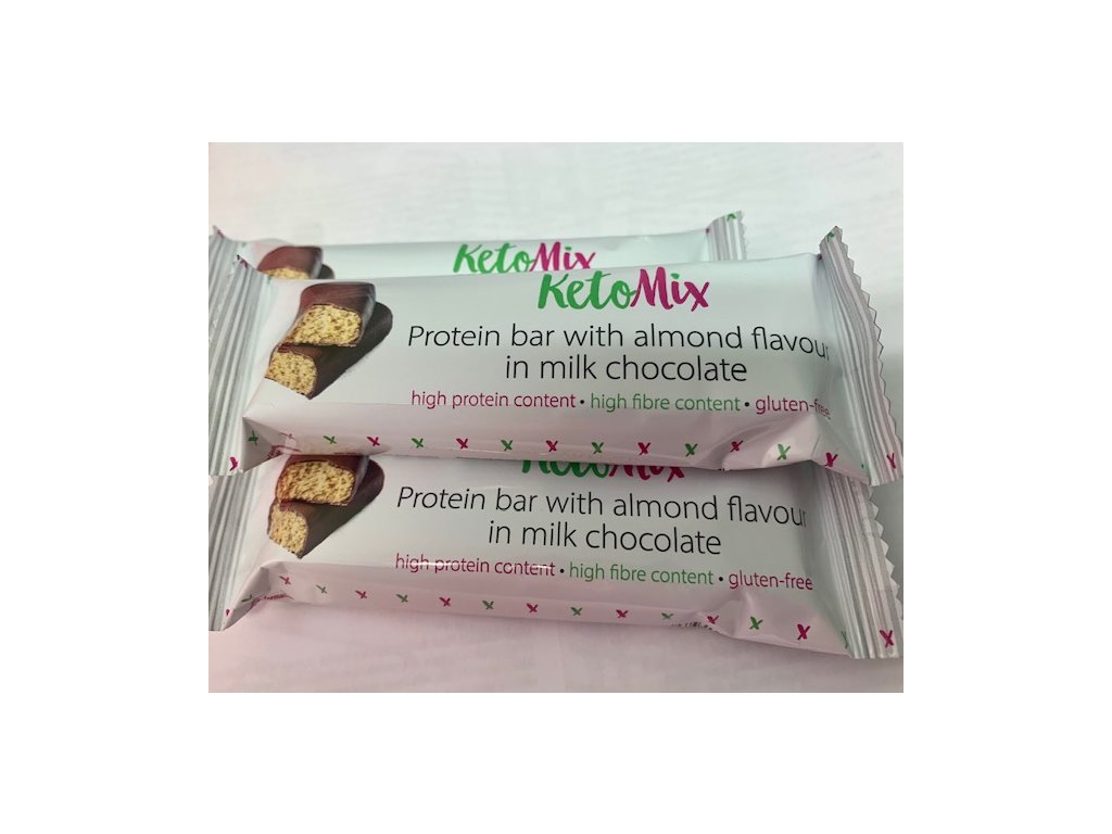 Ketomix- Proteinová tyčinka s příchutí mandlí v mléčné čokoládě
