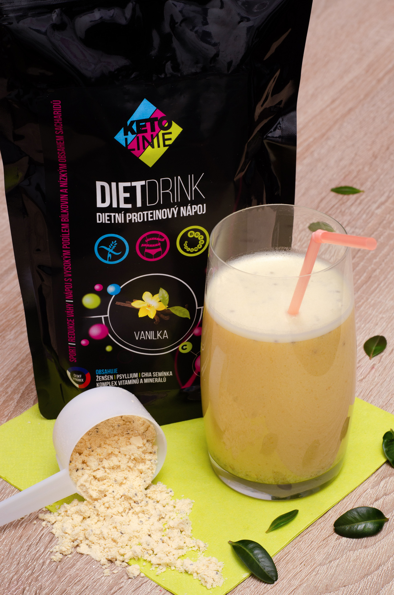 Ketolinie Proteinový nápoj s příchutí  vanilky 1000 g (33 porcí)