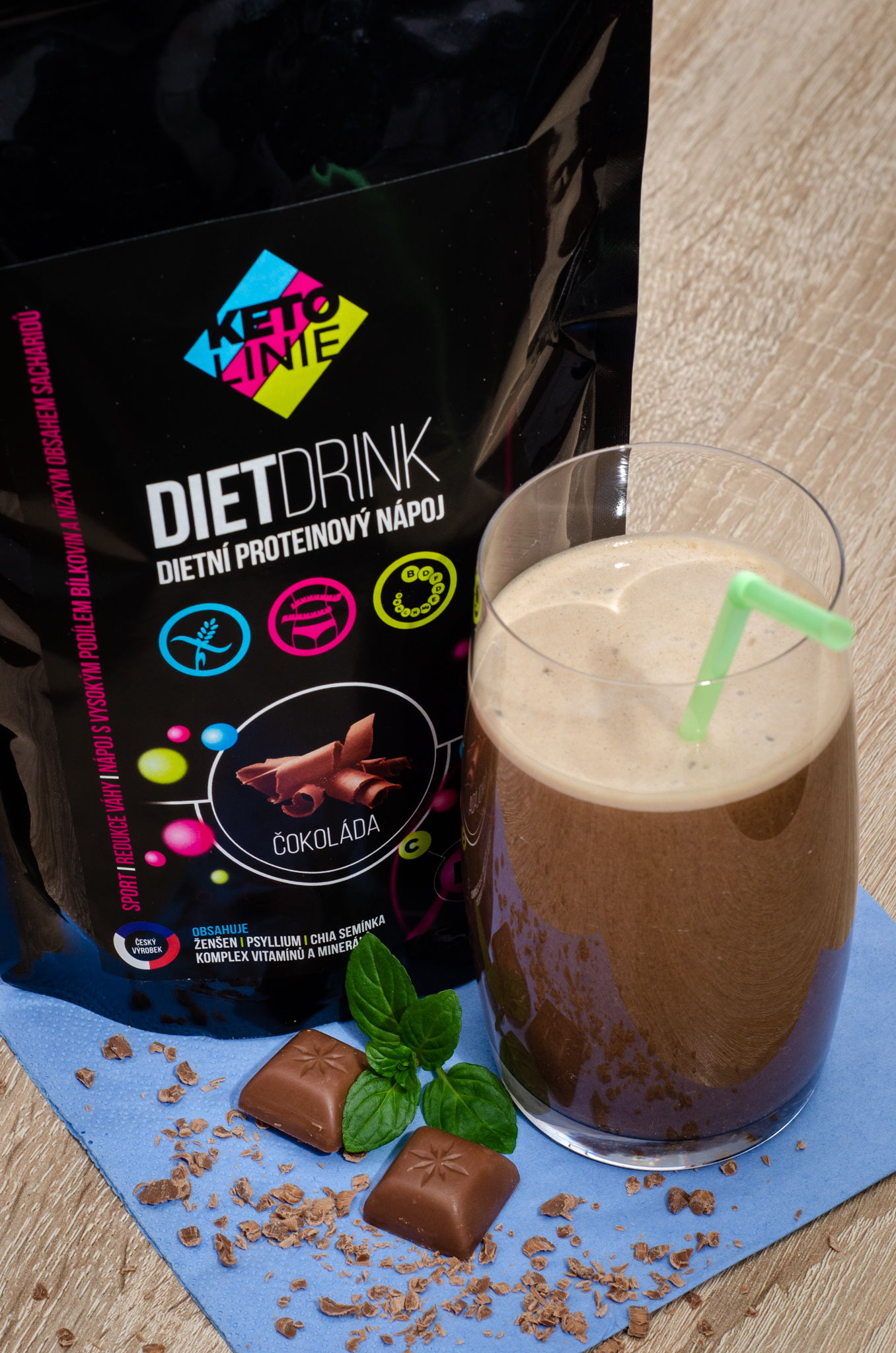 Ketolinie Proteinový nápoj s příchutí čokolády 1000 g  (33 porcí)