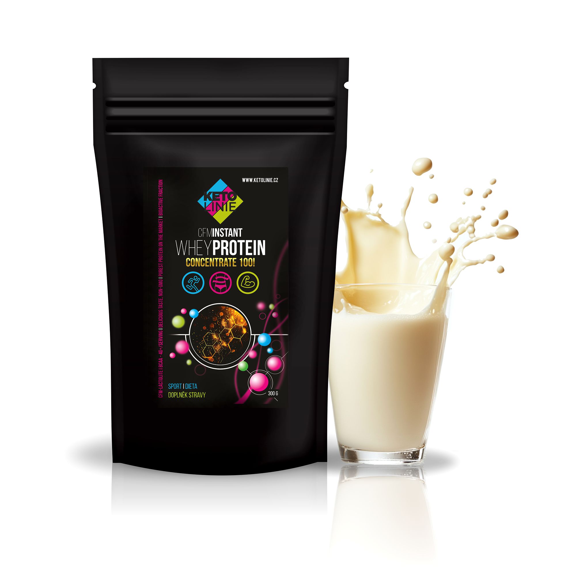 Ketolinie CFM Whey protein s příchutí natur (33porcí)