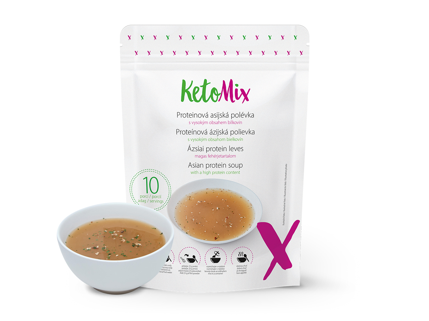 KetoMix Proteinová asijská polévka (10 porcí) 250 g