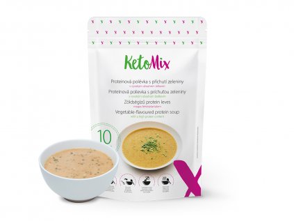 Proteínová polievka KetoMix 250 g (10 porcií) - so zeleninovou príchuťou