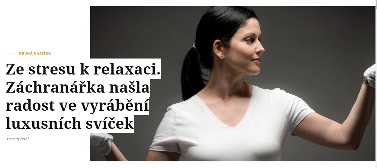 Ze stresu k relaxaci. Záchranářka našla radost ve vyrábění luxusních svíček