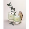 Vonná svíčka v českém foukaném skle s dřevěným knotem KETT'S CANDLES 