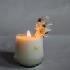 Vonná svíčka v českém foukaném skle s dřevěným knotem KETT'S CANDLES 1