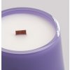Vonná svíčka v českém foukaném skle s dřevěným knotem - Lavender KETT'S CANDLES