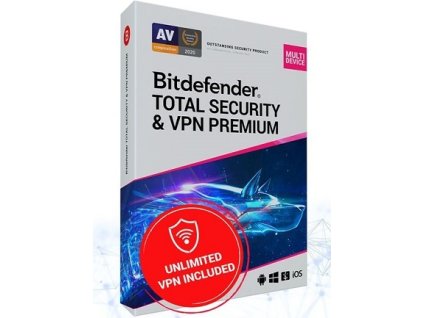 Bitdefender Total Security + Premium VPN (PC, Android, Mac, iOS) (10 Devices, 1 Year)  - Bitdefender Key