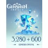 Genshin Impact 3,280 + 600 Genesis Crystals - ReidosCoins klíč
