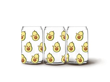 Glass Can -  Happy Avocado