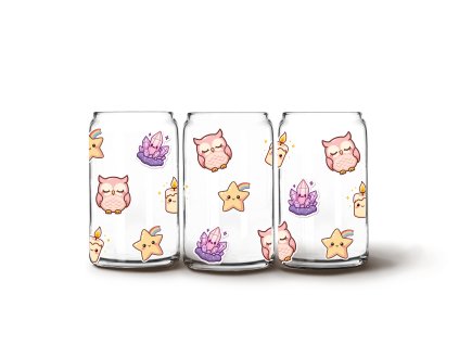 Glass Can -  Magic owl