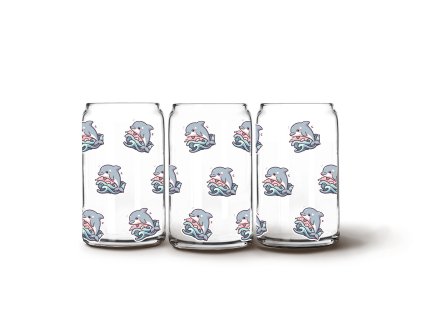 Glass Can -  Dolphin